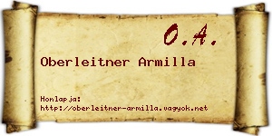 Oberleitner Armilla névjegykártya